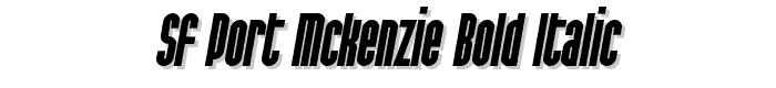 SF Port McKenzie Bold Italic font